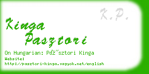 kinga pasztori business card